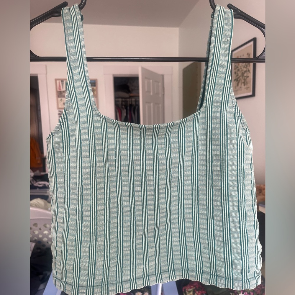 Striped Green Tank Top